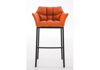 Tabouret de bar Damaso B à 4 pieds, orange
