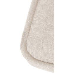 Tabouret de bar Peking V2 en tissu chromé crème