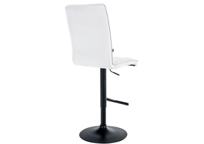 Tabouret de bar Peking V2, similicuir, noir et blanc
