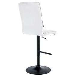 Tabouret de bar Peking V2, similicuir noir blanc