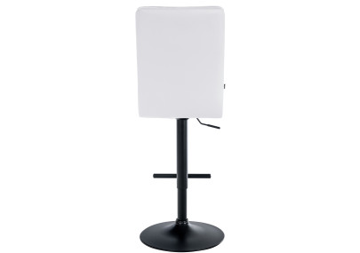 Tabouret de bar Peking V2, similicuir noir blanc