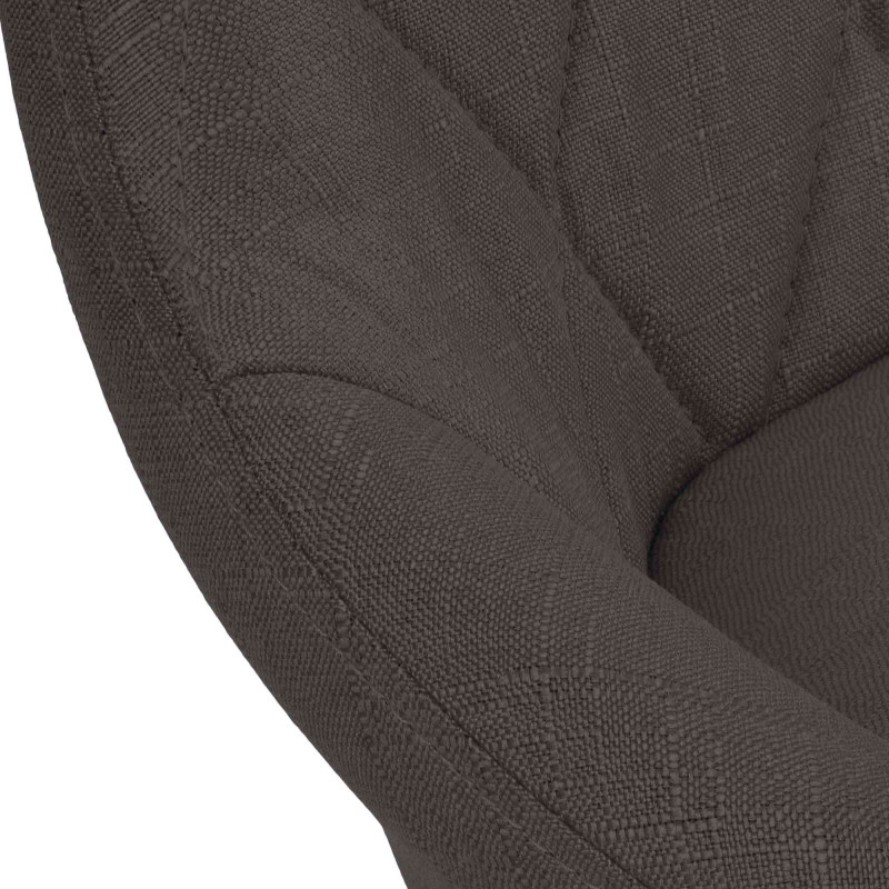 Tabouret de bar Lazio, tissu noir gris foncé