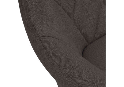 Tabouret de bar Lazio, tissu blanc/gris foncé