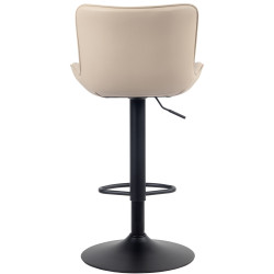 Ensemble de 2 tabourets de bar Linus en similicuir crème