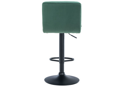 Tabouret de bar Pérou, velours noir vert