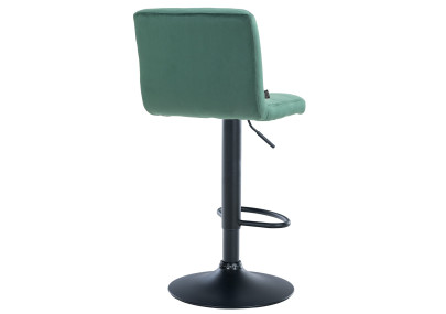 Tabouret de bar Pérou, velours noir vert