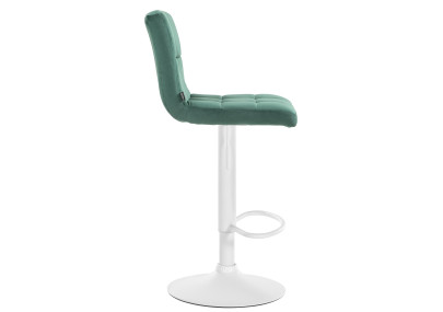 Tabouret de bar en velours blanc du Pérou vert