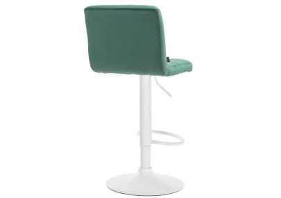 Tabouret de bar en velours blanc du Pérou vert