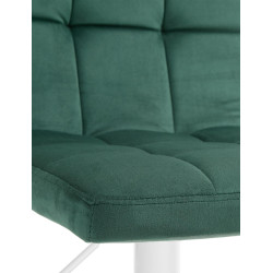 Tabouret de bar en velours blanc du Pérou vert