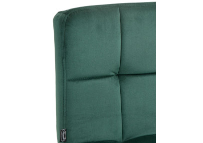 Tabouret de bar en velours blanc du Pérou vert