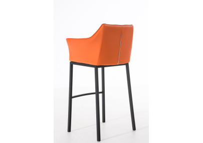 Tabouret de bar Damaso B à 4 pieds, orange