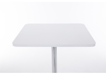 Table haute carrée blanche