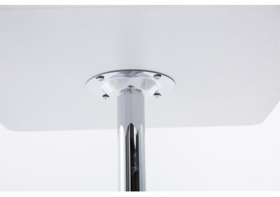 Table haute carrée blanche