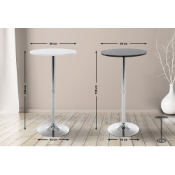 table de bar ronde noire
