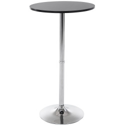 Tabela de bar redonda preta