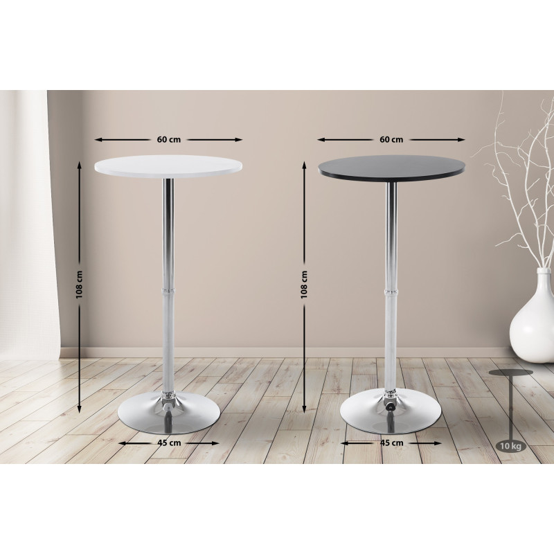 table ronde blanche sur pied