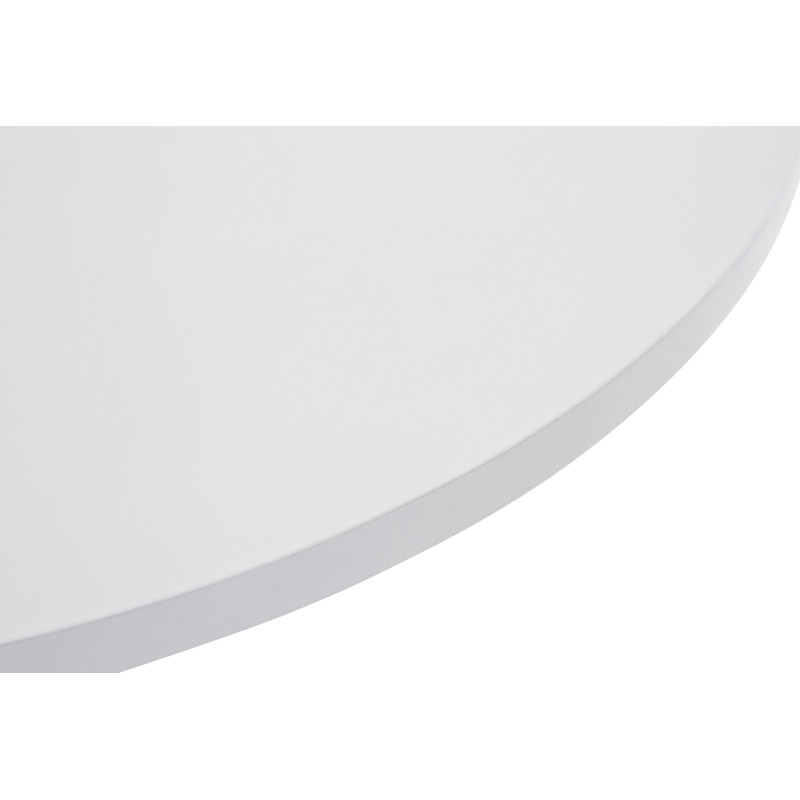 Tavola rotonda bianca su piedistallo