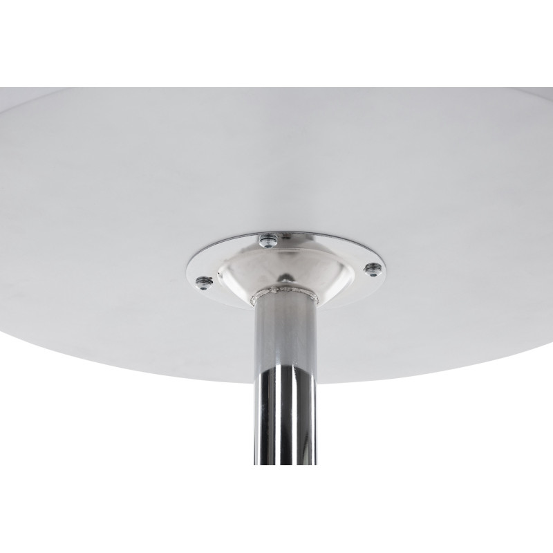 Tavola rotonda bianca su piedistallo