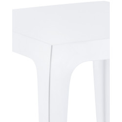 Mesa de apoio Queen, branco brilhante