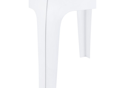 Mesa de apoio Queen, branco brilhante