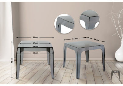 Table d'appoint Queen, noire