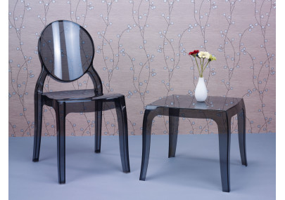 Table d'appoint Queen, noire