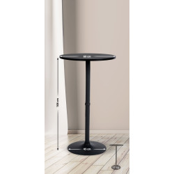 Tavolo da bar rotondo nero/nero