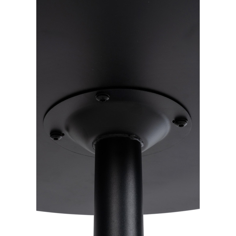 Table de bar ronde noire/noire