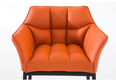 Tabouret de bar Damaso B à 4 pieds, orange