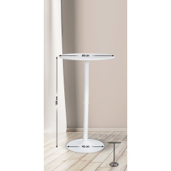 Mesa de bar redonda blanca