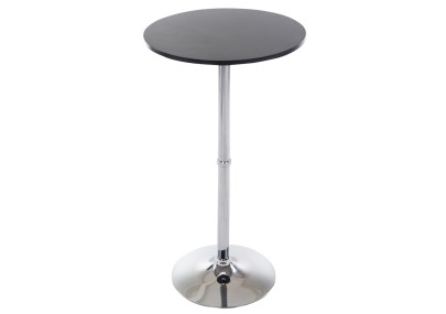 Ensemble de 2 tables de bar rondes noires