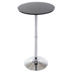 Conjunto de 2 mesas de bar redondas negras