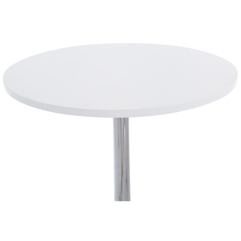 Coppia di tavolini rotondi bianchi alti