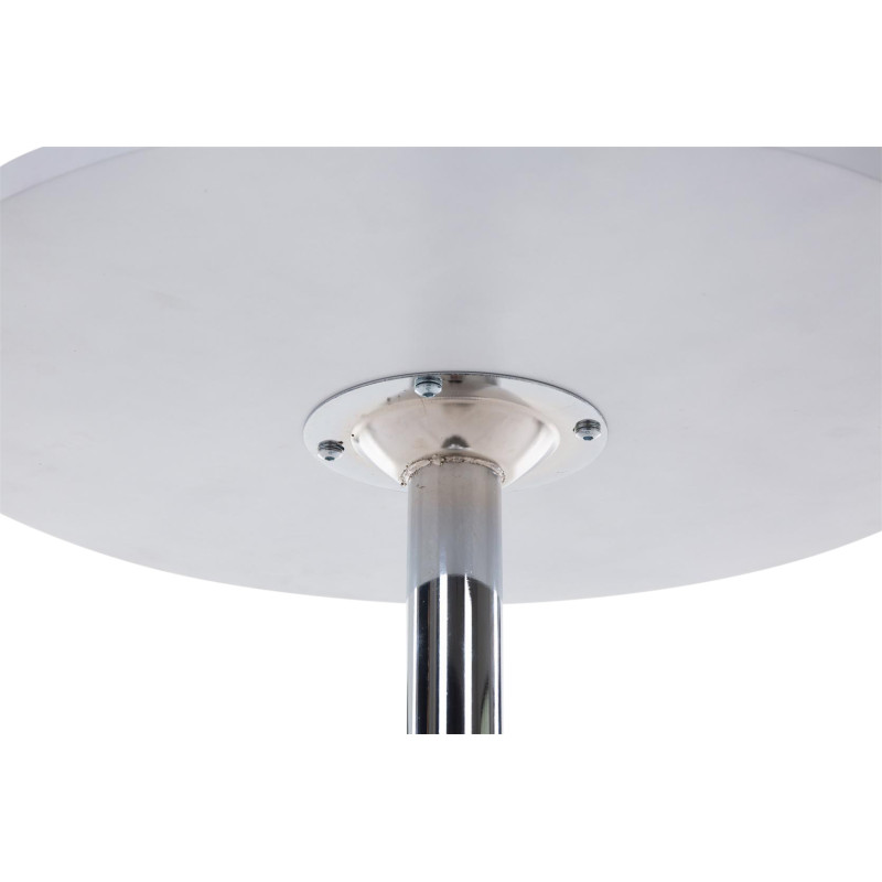 Coppia di tavolini rotondi bianchi alti