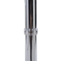 Coppia di tavolini rotondi bianchi alti