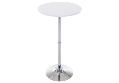 Conjunto de 2 mesas redondas con pedestal, blanco mate