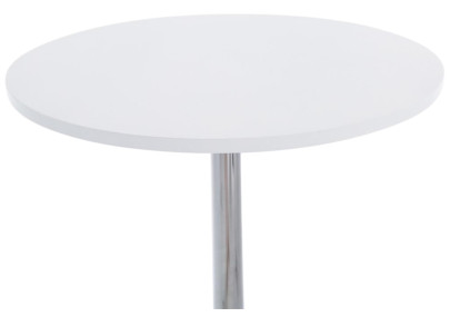 Ensemble de 2 tables rondes sur pied, blanc mat