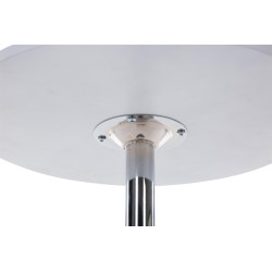 Ensemble de 2 tables rondes sur pied, blanc mat