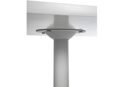 Tabella quadrata alta, bianca/bianca