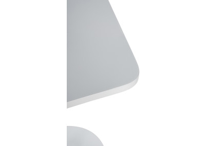 Table carrée haute, blanche/blanche