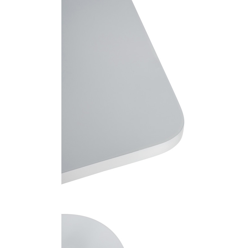 Mesa alta cuadrada, blanca/blanca