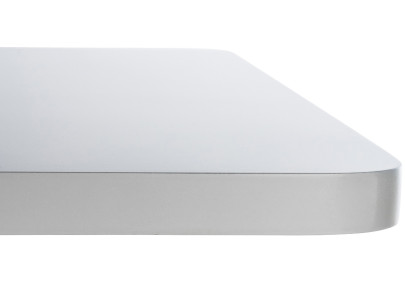 Table carrée haute, blanche/blanche