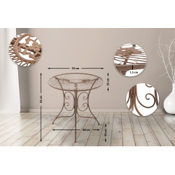 Tavolo Ariano, marrone antico