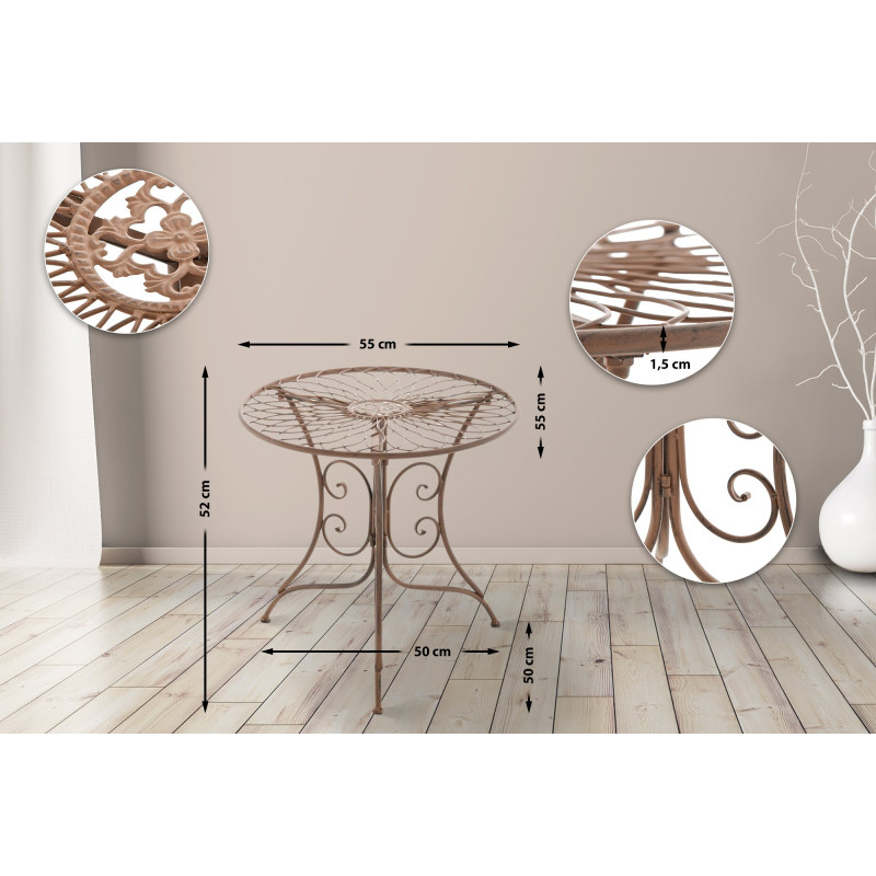 Tavolo Ariano, marrone antico