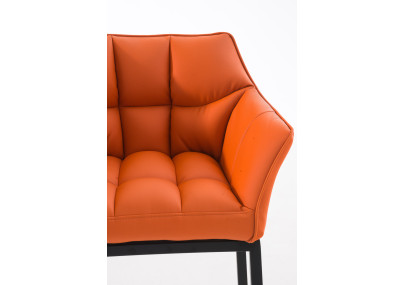 Tabouret de bar Damaso B à 4 pieds, orange