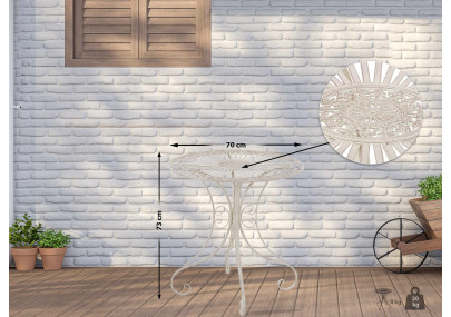 Mesa Hari, crema antigua