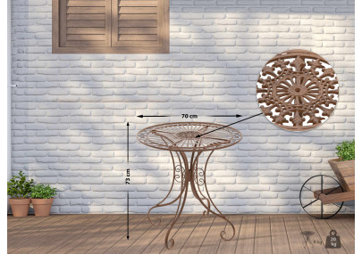 Table Hari, brun antique