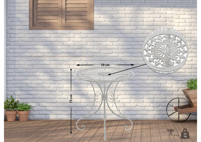 Table Hari blanche antique