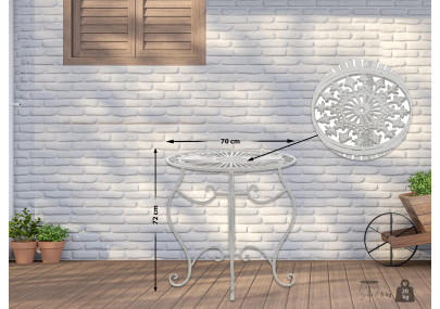 Table Indra blanche antique