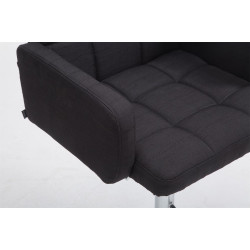 Tabouret de bar Los Angeles tecido C noir